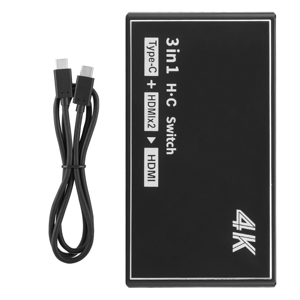 Hdmi Switch With Ir Remote Control Hdr Support, Fast Signal Transmission For Multi-Device Users 9448483168403