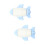 2Pcs Sky- Bamboo Fiber Separate Plane Plate Dinner Tray 6