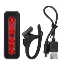 LED-cykellampa USB-uppladdningsbar cykelstrålkastare blinkande lägen vattentät justerbar ljusstyrka cykelbaklykta hållbar långvarig batteritid
