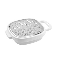 Mini Cheese Grater with Container, Stainless Steel Shredder & Zester, Dishwasher Safe