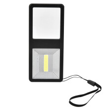 Lampada da lavoro multifunzione regolabile con gancio girevole e base magnetica, LED COB super luminoso, ricaricabile tramite USB, ideale per