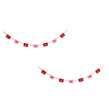Valentine's Day Envelopes with Wooden Beads Garland Banner