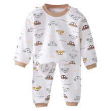 Baby Boy Girl Pajamas Set Cartoon Print Long Sleeve Sleepwear Toddler Pj 2pcs Tops and Pant Clothing Outfits Coffee 3-6 Months