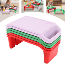 Portable Kids Lap Desk Tray with Side Pockets & Slot – Snack Tray for School, Home, Kindergarten (6pcs)