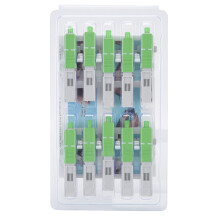 Conector rápido de fibra óptica monomodo con pérdida de inserción optimizada, conector rápido mecánico con férula cerámica APC pulido,