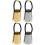 4Stk Metall Haarbänder Ponytail Holder Elastische Haargummis Bunt 4