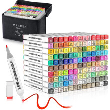 Alcohol Markers Set 130 Colors Double Tip