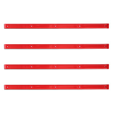 4Pcs Red Skateboard Deck Rails Plastic Rail Guards Durable Protection