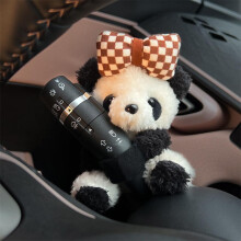 1*Car Cute Bowknot Panda Wiper Turn Signal Switch Ornament P Doll Decor P7N8