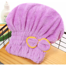 Microfiber Hair Drying Towel Cap – Super Absorbent, Quick-Dry Turban Wrap for Women & Girls, Anti-Frizz, with Button – 1-Pack