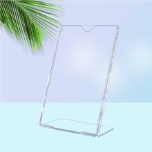 6Pcs Desktop Document Holder Stand Acrylic Transparent L Shape for Showcase Photo 11.8x4.8x2in