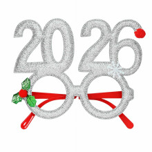 Óculos de Ano Novo com Glitter 2026 – Armações Divertidas com Decorações Natalinas para Festas de Fim de Ano Brilhantes
