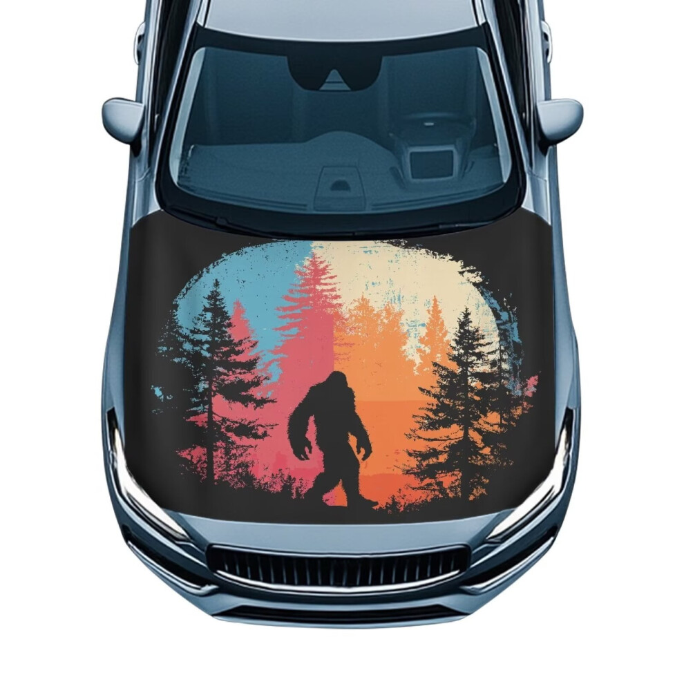 Forest Gorilla Car Hood Cover For Auto, Truck, Van, Suv, Pickup Â Easy Install, Stretch Polyester With Strap Reinforcement 9165521783519