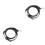 2Pcs Adjustable PU Shoulder Bag Strap Black Golden Durable Replacement 3