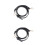 2Pcs Adjustable PU Shoulder Bag Strap Black Golden Durable Replacement 5