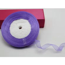50Yards1/2" (12 mm) hääaskartelua varten tarkoitettu läpikuultava organzanauha, värivalinta - liila