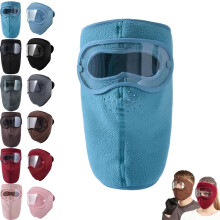 Sturmhaube aus Fleece für Damen und Herren – Warme, winddichte Winter-Gesichtsmaske mit Skibrille – Ideal zum Radfahren, Wandern und für