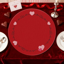Upgraded Round Placemat Valentine Round Placemat A 14.1714.17in Valentine's Day Gifts