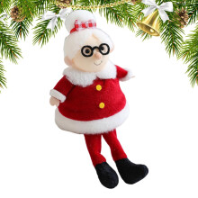 Soft Sitting Santa Claus Plush Ornament 9x6x20cm