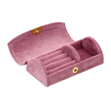 Caixa organizadora de joias portátil e elegante com botões, de grande capacidade, para viagens, ideal para brincos, colares, pulseiras e anéis.