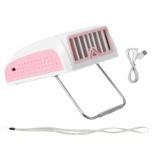 Wiederaufladbarer USB-Ventilator, hocheffizienter Motorventilator für Zuhause, Büro und Reisen, tragbarer Nackenventilator aus pinkfarbenem