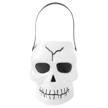 6" Halloween Trick or Treat Bucket – 3D Jack O'Lantern Candy Basket with Handle, Pumpkin Pail Cauldron Decor