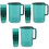 3Sets Household Green Water Kettle with Handle for Storage Use 4