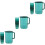 3Sets Household Green Water Kettle with Handle for Storage Use 6