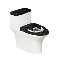 Compatible avec toutes les formes de toilettes, lot de 2 couvre-toilettes extensibles et anti-poussière, réutilisables.