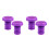 2Paires Bouchons Violet Pour Guidon Légers Solides 10