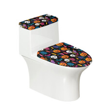 WC-Deckelbezüge, 2-teilig, 17 x 21 Zoll, stilvolle Halloween-Süßigkeitenmischung