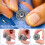 30Pcs Hollow Snowflake Snap Buttons Grey Durable Sewing Fasteners 8