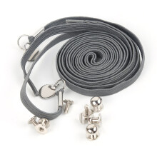 Elastic Shoelaces With Metal Circle Decor Creative Sports Trend Fashion Lace for Sports Casual Shoes Sneakers (Dark Grey)