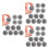 30Pcs Hollow Snowflake Snap Buttons Grey Durable Sewing Fasteners 10