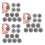 30Pcs Hollow Snowflake Snap Buttons Grey Durable Sewing Fasteners 11