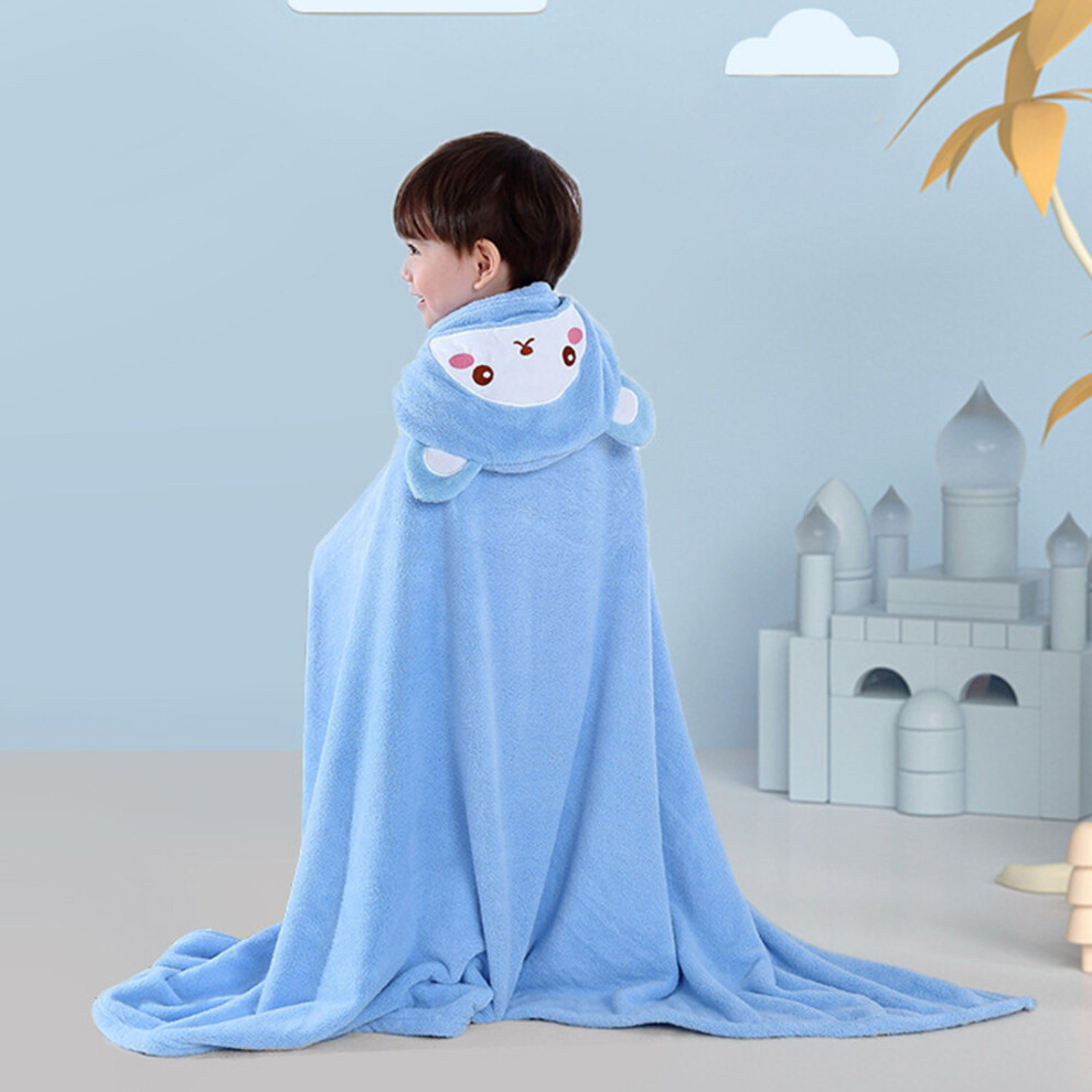 Xoxingysm Bath Towel Cute & Coral Fleece Hooded Bath Robe For Kids Fun Cape Design Baby Towel With Hood Orange