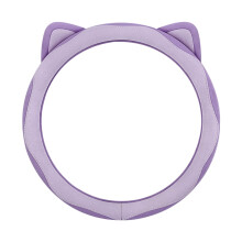 Coprivolante da donna con orecchie di gatto a cartoni animati, in tessuto scamosciato, colore viola.