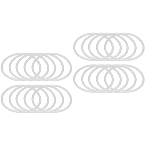24Pcs White Macrame Hoop Rings for DIY Dreamcatcher Crafting Projects 2