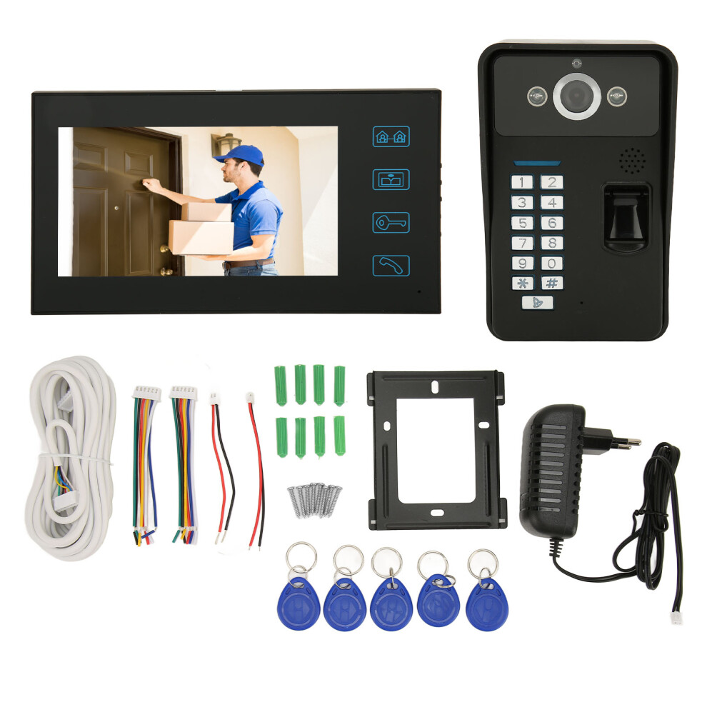 Smart Video Door Phone With Two Way Audio And Waterproof Build, Hd Camera Kits With Ir Night Vision Perfect For Apartment Villa Security Systems 9479868906891