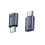 Lightning Buchse auf USB-C Stecker Adapter – Aluminium Kopfhörer Adapter Grey 1