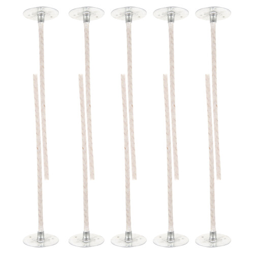 50Pièces Mèches De Bougies DIY Coton Avec Support Métal 1
