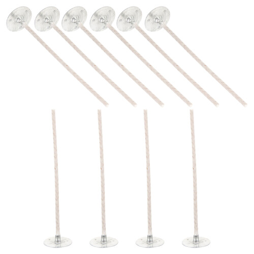 50Pièces Mèches De Bougies DIY Coton Avec Support Métal 2