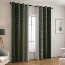 Blackout Curtains 63x52 in, Full Darkening Grommet Thermal Insulated Drapes, 2 Panels – Green
