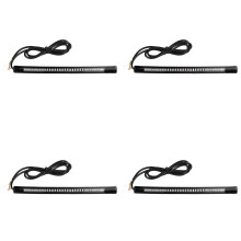 4/2/1pcs LED Strip Tail Lights with Turn Signals, 48LED 8" Flexible Brake/Stop/License Plate Lights, Compatible with Motorcycle/Bike/ATV/RV/SUV