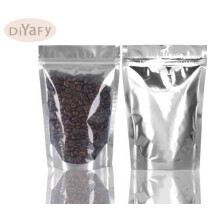Clear Silver Resealable Stand Up Foil Mylar Zip Lock Heat Seal Food Bags Pouch-24 x 37cm -50