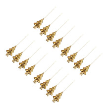 16Pcs Metal Loose Leaf Tea Infuser Golden Tree Shape with Long Chain