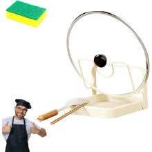 Estante para guardar tapas de ollas de cocina, acero al carbono resistente a la corrosión (12 unidades)