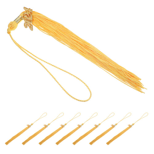 32Pcs Polyester Graduation Tassel Pendants Gold DIY Ornament 2