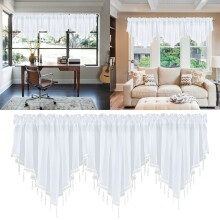 Xoxingysm Curtain 3Pc Solid Color Finished Curtain Curtain Drapery 51X24 Bedroom Home Decor Triangle Curtain Curtain Screen Kitchen Short Curtain