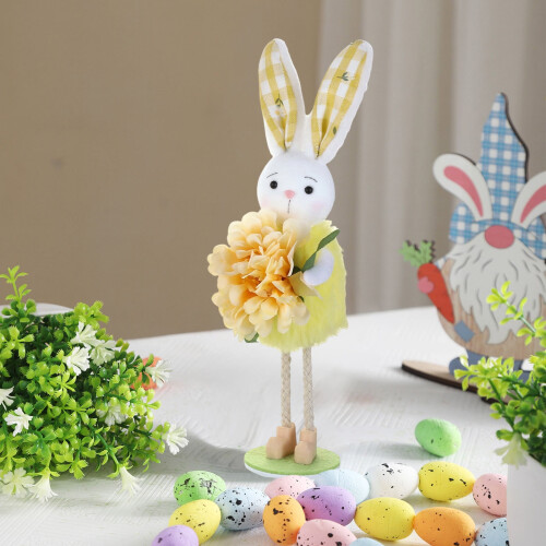 Easter rabbit figurine pastel plush 8.66 inch